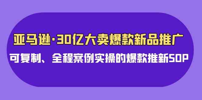 （9944期）亚马逊30亿·大卖爆款新品推广，可复制、全程案例实操的爆款推新SOP,速发云资源网