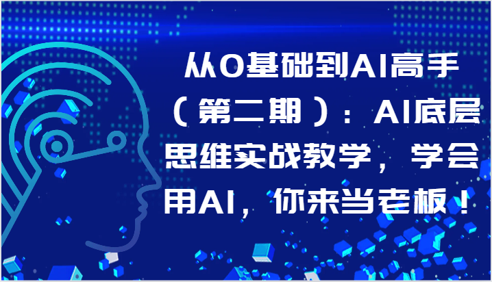从0基础到AI高手（第二期）：AI底层思维实战教学，学会用AI，你来当老板！,速发云资源网