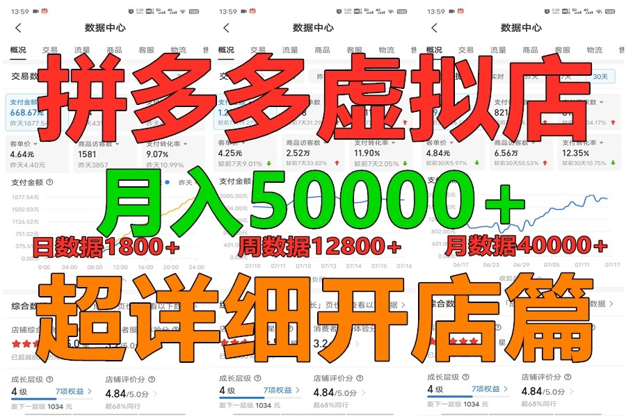 拼多多虚拟电商训练营月入40000+你也行，暴利稳定长久，副业首选,速发云资源网