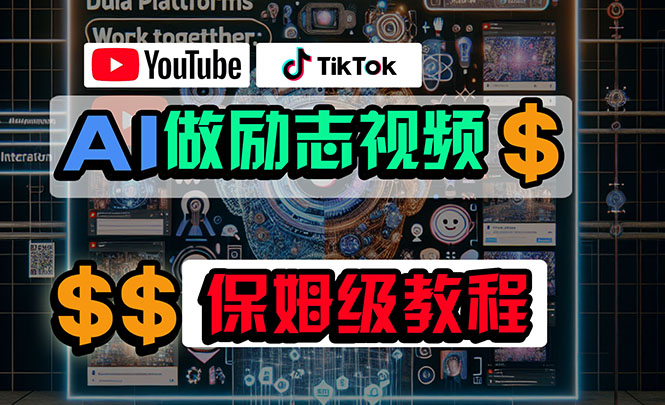 （10520期）利用AI制作励志视频，在YouTube和TikTok赚钱，小白可做（附工具）,速发云资源网