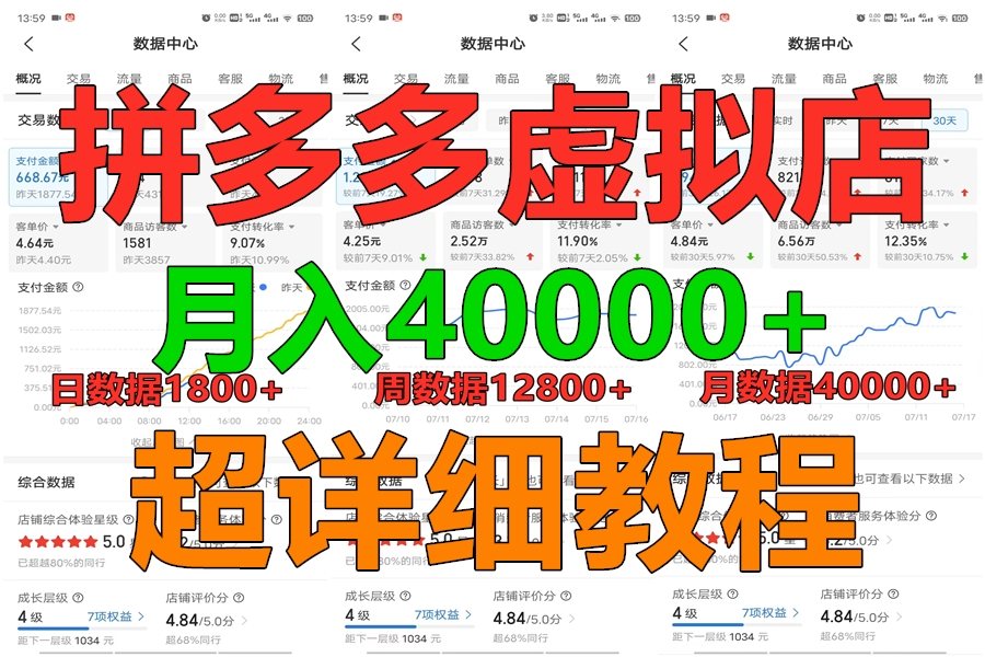 拼多多虚拟电商训练营月入40000+，全网最详细，你做你也行，暴利稳定长久,速发云资源网