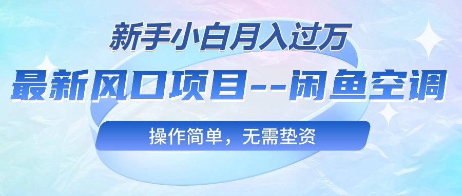（10767期）最新风口项目—闲鱼空调，新手小白月入过万，操作简单，无需垫资,速发云资源网