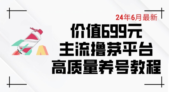 6月最新价值699的主流撸茅台平台精品养号下车攻略,速发云资源网