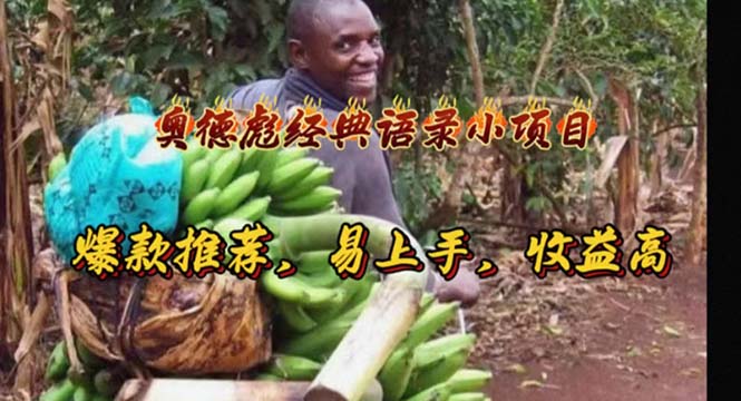 （11030期）奥德彪经典语录小项目，爆款推荐，易上手，收益高,速发云资源网