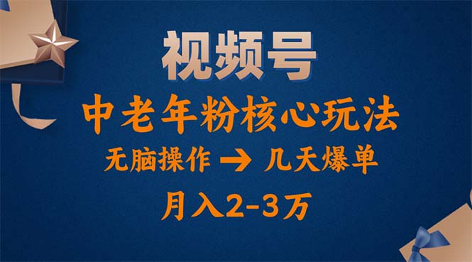 （11288期）视频号火爆玩法，高端中老年粉核心打法，无脑操作，一天十分钟，月入两万,速发云资源网