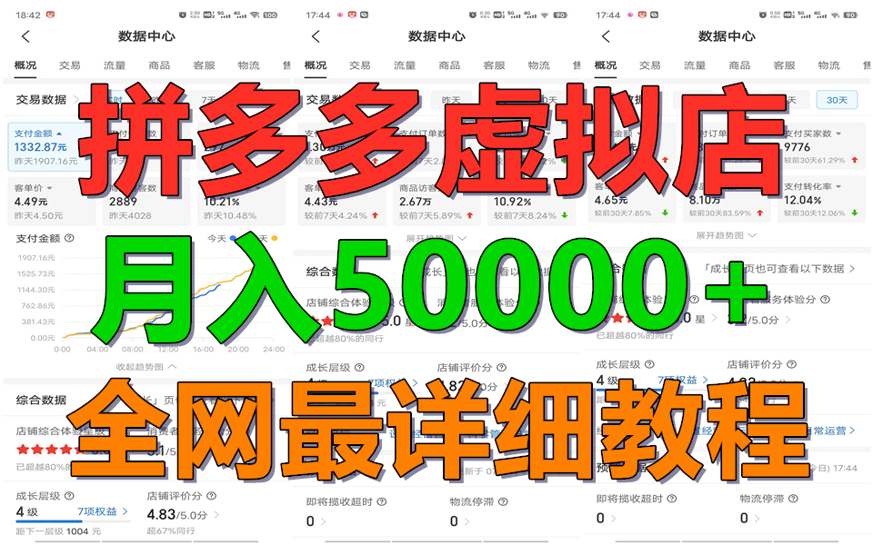 拼多多虚拟电商训练营月入50000+你也行，暴利稳定长久，副业首选,速发云资源网