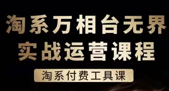 淘系万相台无界实战运营课，淘系付费工具课,速发云资源网