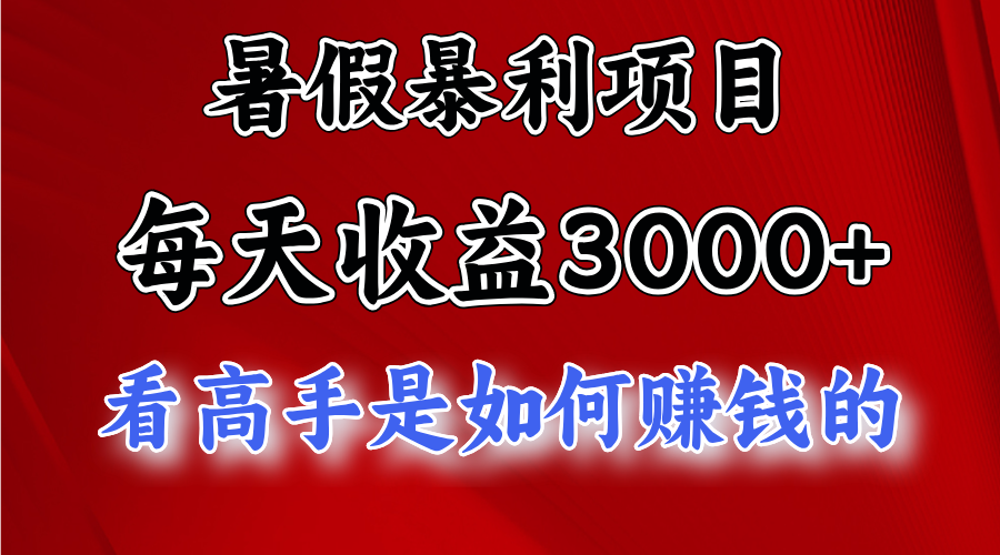 暑假暴力项目 1天收益3000+，视频号，快手，不露脸直播.次日结算,速发云资源网
