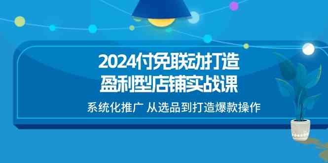 2024付免联动打造盈利型店铺实战课，系统化推广 从选品到打造爆款操作,速发云资源网
