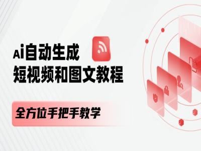 AI自动生成短视频和图文课程，全方位手把手教学,速发云资源网