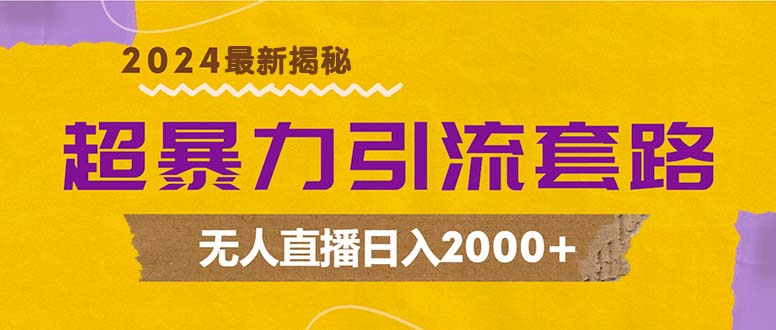 （12800期）超暴力引流套路，无人直播日入2000+,速发云资源网