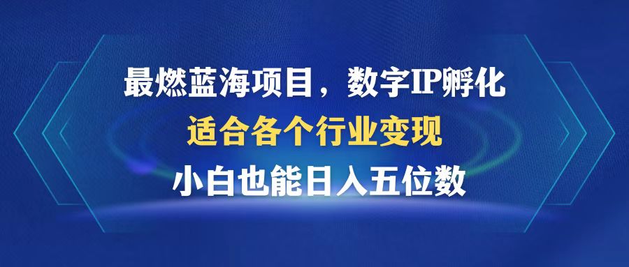 （12941期）最燃蓝海项目  数字IP孵化  适合各个行业变现  小白也能日入5位数,速发云资源网