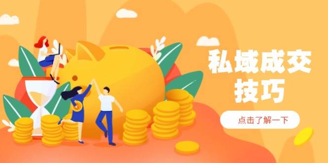 （14566期）私域成交技巧，帮你从入门到精通，破解四大痛点，快速变现，轻松收钱,速发云资源网