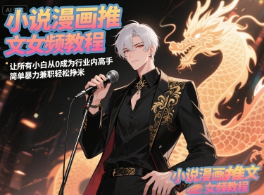 小说漫画推文女频教程，让所有小白从0成为行业内高手，简单暴力兼职轻松挣米,速发云资源网