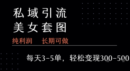 私域卖套图每天3-5单 每单利润99-2张+,速发云资源网