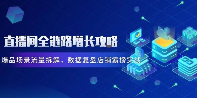 （14721期）直播间全链路增长攻略，爆品场景流量拆解，数据复盘店铺霸榜实战,速发云资源网