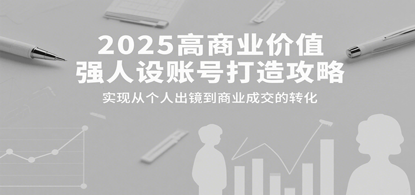 2025高商业价值强人设账号打造攻略，实现从个人出镜到商业成交的转化,速发云资源网
