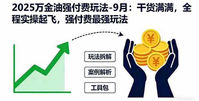 2025万金油强付费玩法-9月：干货满满，全程实操起飞，强付费最强玩法,速发云资源网