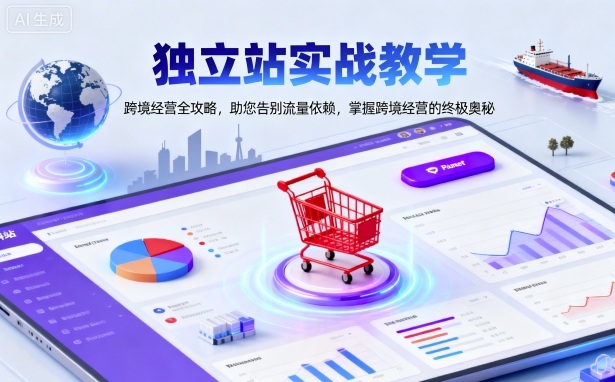 独立站实战教学，跨境经营全攻略，助您告别流量依赖，掌握跨境经营的终极奥,速发云资源网