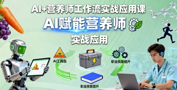 AI+营养师工作流实战应用课，AI赋能营养师,速发云资源网