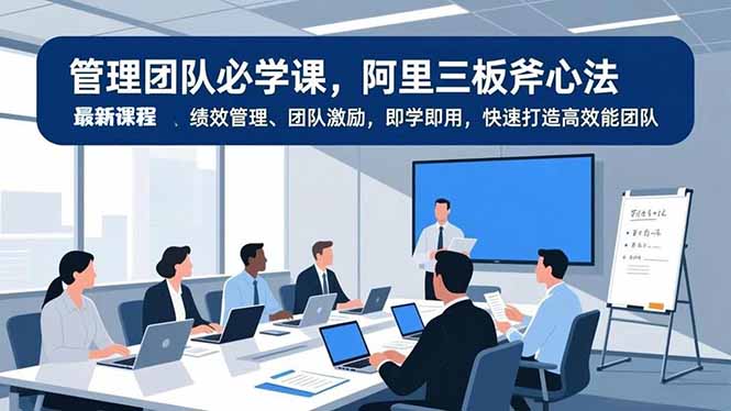 管理团队必学课，阿里三板斧心法、绩效管理、团队激励，即学即用，快速打造高效能团队,速发云资源网