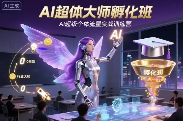 AI超体大师孵化班，AI超级个体流量实战训练营,速发云资源网