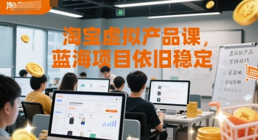 淘宝虚拟产品课，蓝海项目依旧稳定,速发云资源网