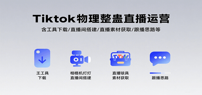 Tiktok物理整蛊直播运营，包含工具下载/直播间搭建/直播素材获取/跟播思路等,速发云资源网