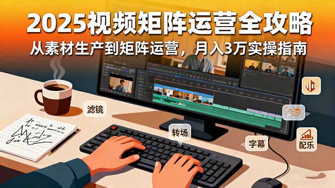 2025短视频矩阵运营全攻略：从素材生产到矩阵运营，月入3万实操指南,速发云资源网