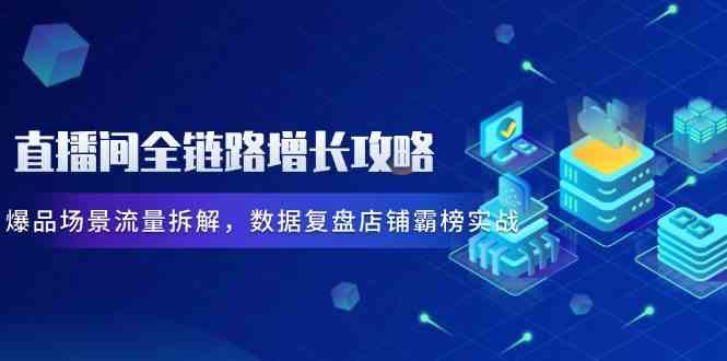 直播间全链路增长攻略，爆品场景流量拆解，数据复盘店铺霸榜实战,速发云资源网