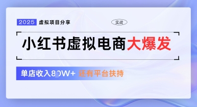 小红书虚拟电商项目，平台大力免费流量扶持，低门槛1拖3玩法,速发云资源网
