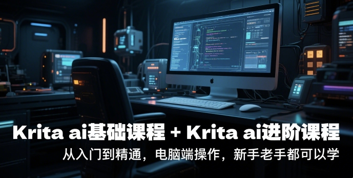 krita ai基础课程+Krita ai进阶课程，从入门到精通，电脑端操作，新手老手都可以学,速发云资源网