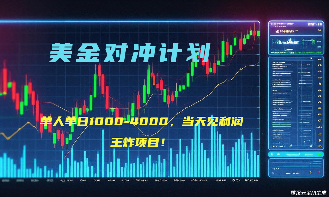2025年最暴力项目“美金先登计划”最新最强对冲战法，每日实际收益1K-4K,速发云资源网