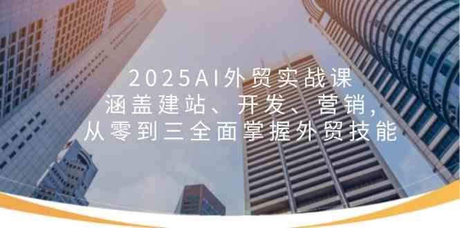 2025AI外贸实战课：涵盖建站、开发、营销, 从零到三全面掌握外贸技能,速发云资源网