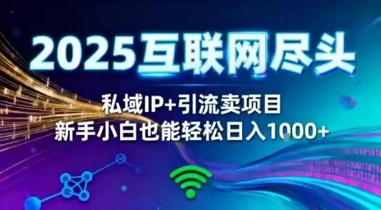 2025网创尽头王炸项目！私域IP+精准引流，新手小白在家躺賺日入1k，零经验也能上手【揭秘】,速发云资源网