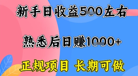 全年可变现项目，收益高无门槛，正规项目，长期可做，一天收益1k+一台电脑在家创业【揭秘】,速发云资源网
