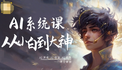 AI系统课程，从小白到大神系统学AI，AI声音-AI绘画-AI视频一门课全掌握,速发云资源网