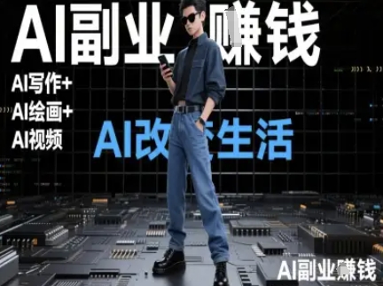 AI改变生活(Ai写作+AI绘画+Ai视频)，AI副业挣钱,速发云资源网