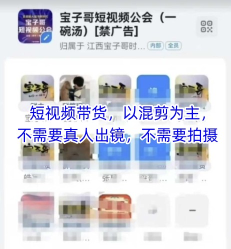 宝子哥头部团队短视频带货，以混剪为主，不需要真人出镜，不需要拍摄【更新8月】,速发云资源网