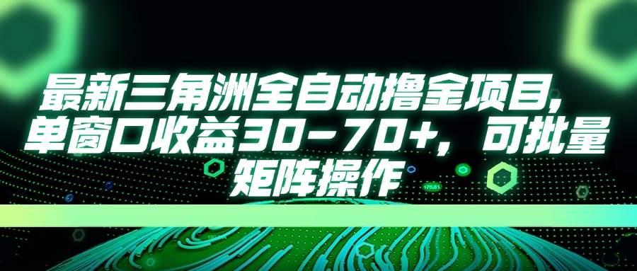 （14191期）最新三角洲全自动撸金项目，单窗口收益30-70+，可批量矩阵操作,速发云资源网