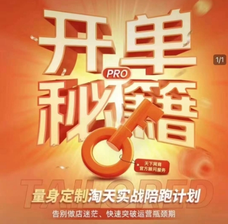 淘宝开单秘籍PRO，量身定制淘天实战陪跑计划，告别做店迷茫、快速突破运营瓶颈期（更新）,速发云资源网