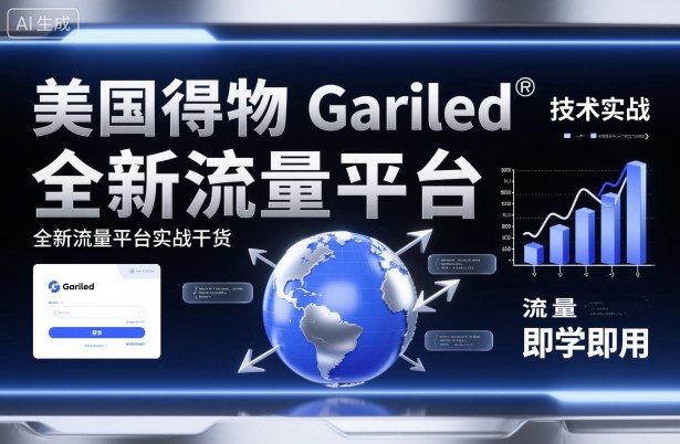 美国得物Gariled技术实战，全新流量平台实战干货，即学即用,速发云资源网