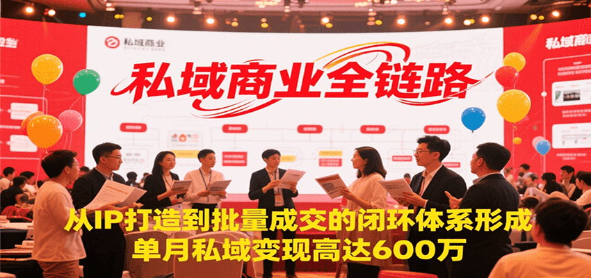 私域商业全链路，从IP打造到批量成交的闭环体系形成，单月私域变现600万,速发云资源网