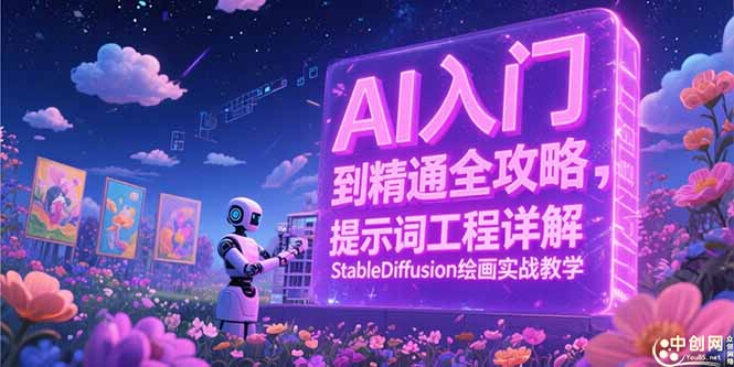 AI入门到精通全攻略，提示词工程详解，StableDiffusion绘画实战教学,速发云资源网