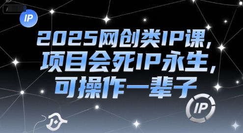2025网创类IP课，项目会死IP永生，可操作一辈子,速发云资源网