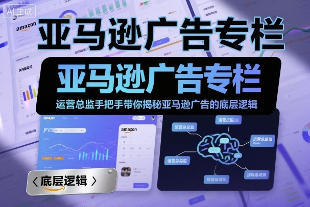 亚马逊广告专栏：运营总监手把手带你揭秘亚马逊广告的底层逻辑,速发云资源网