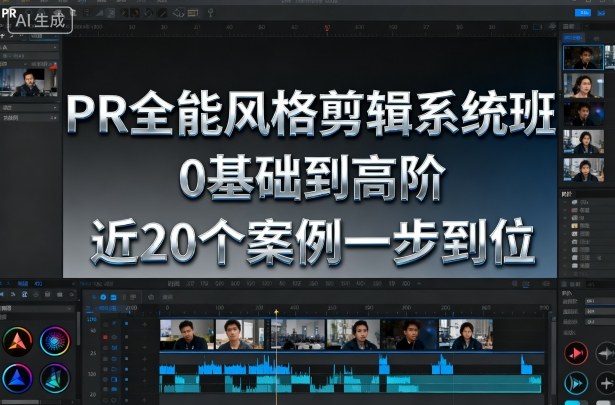PR全能风格剪辑系统班，0基础到高阶，近20个案例一步到位,速发云资源网
