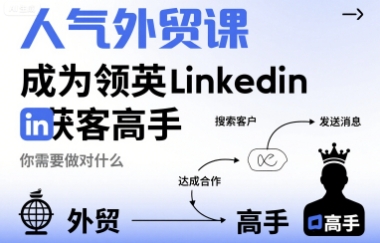 人气外贸课-成为领英Linkedin获客高手，你需要做对什么,速发云资源网