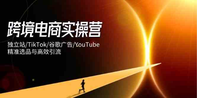 跨境电商实操营：独立站/TikTok/谷歌广告/YouTube，精准选品与高效引流,速发云资源网
