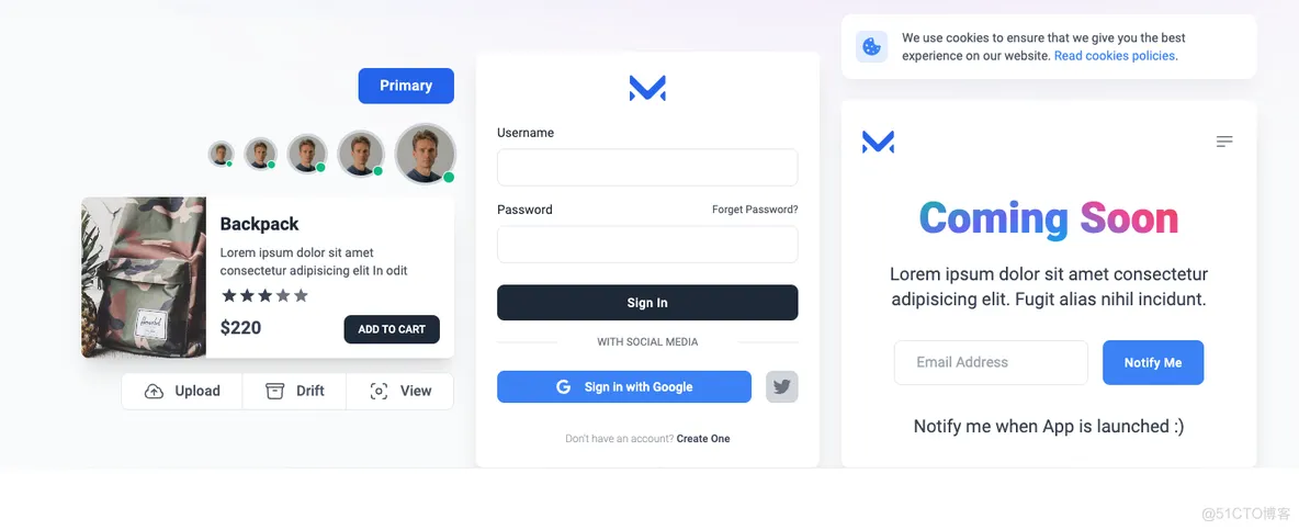 Meraki UI(基于Tailwind CSS构建的开源前端组件库),速发云资源网